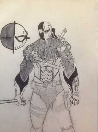 320x428 Deathstroke Drawings On Paigeeworld Pictures Of Deathstroke - Deathstroke Drawing