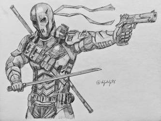 333x250 Drawing Of Deathstroke - Deathstroke Drawing