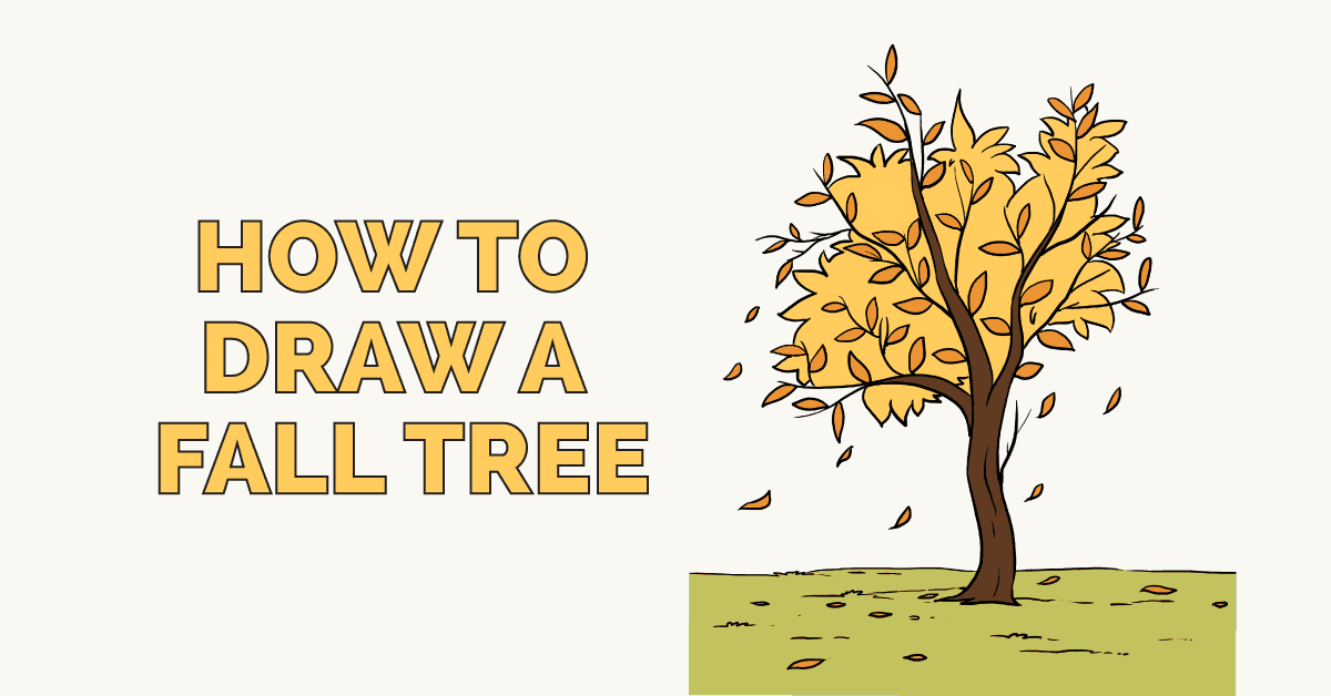 1200x628 How To Draw A Fall Tree - Deciduous Tree Drawing