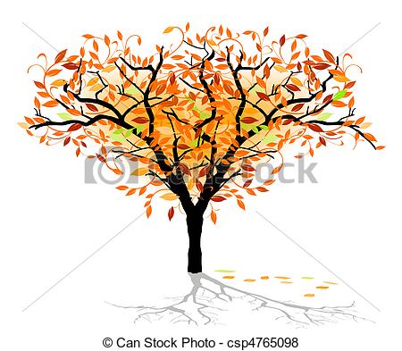 450x393 Autumnal Deciduous Tree - Deciduous Tree Drawing