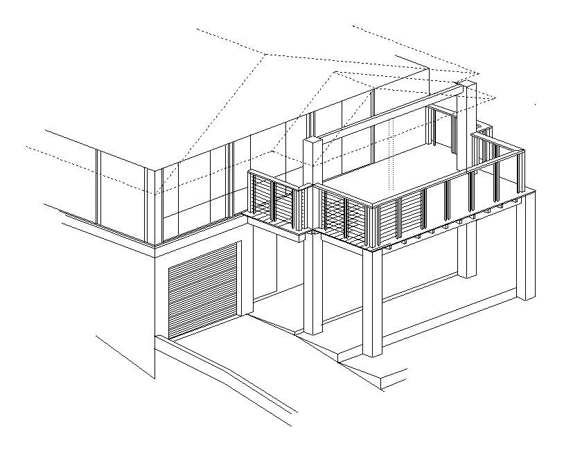 814x653 isometric drawing of a new timber deck for the yard the birds - Deck Drawings