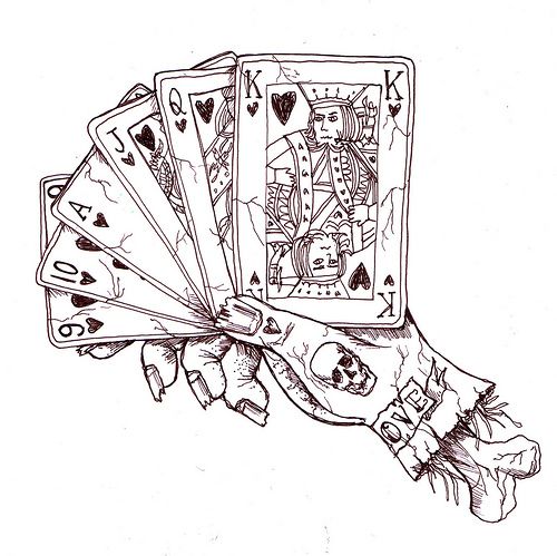 500x499 Playing Card Drawings - Deck Of Cards Drawing