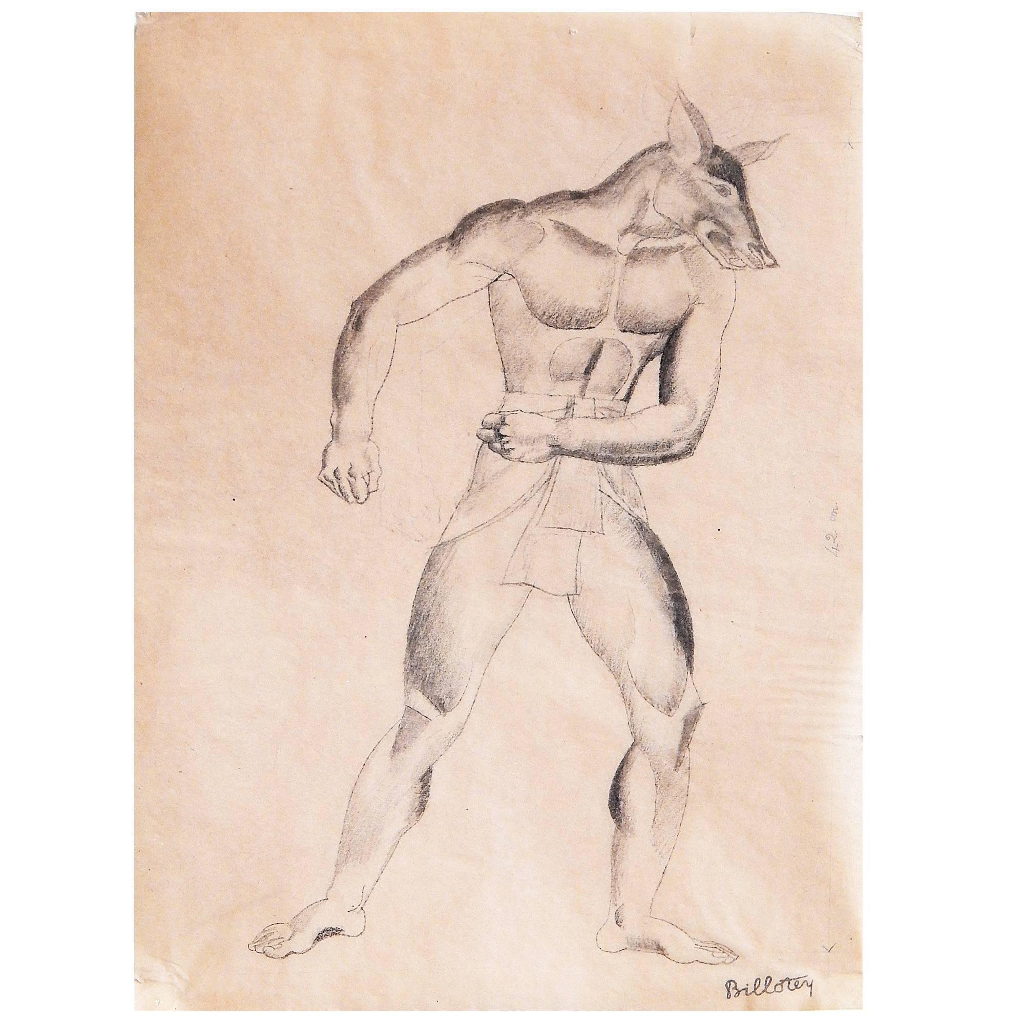 2001x2001 egyptian god of the afterlife, striking art deco drawing - Deco Drawing