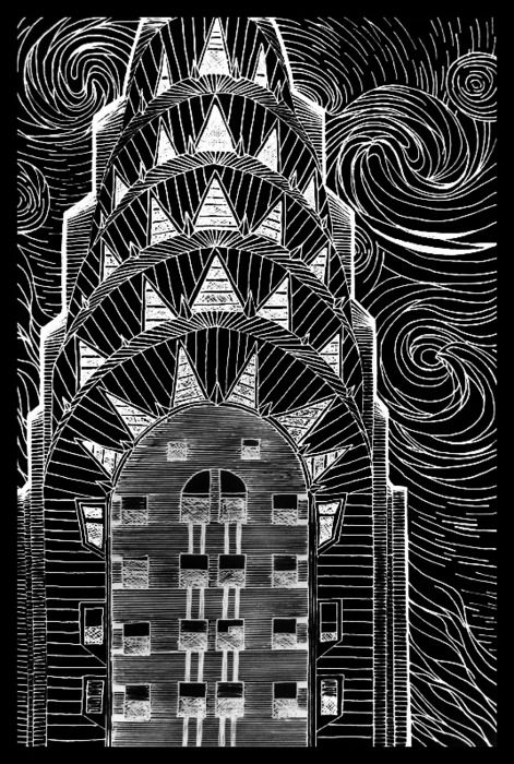 471x700 Starry Chrysler - Deco Drawing