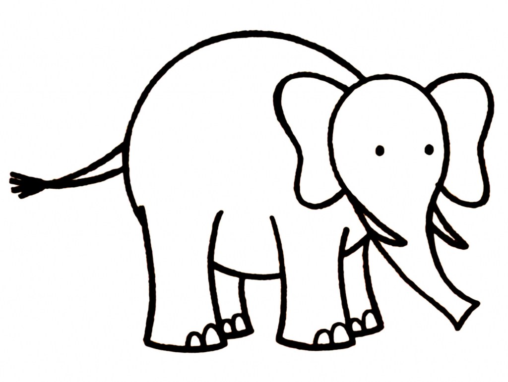 1024x771 elephant drawing very easy drawn elephant decorated elephant - Decorated Elephant Drawing