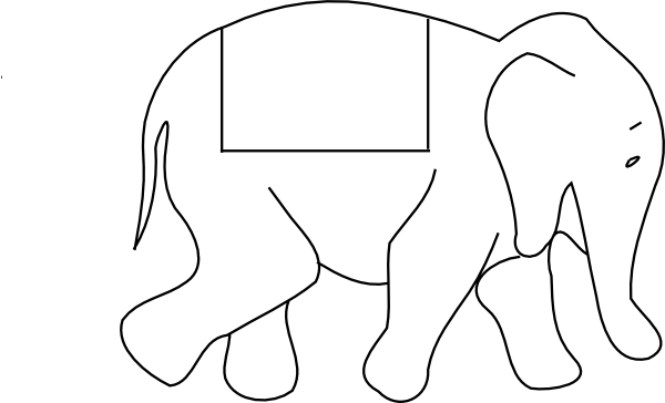 600x364 Elephant To Decorate Clip Art - Decorated Elephant Drawing