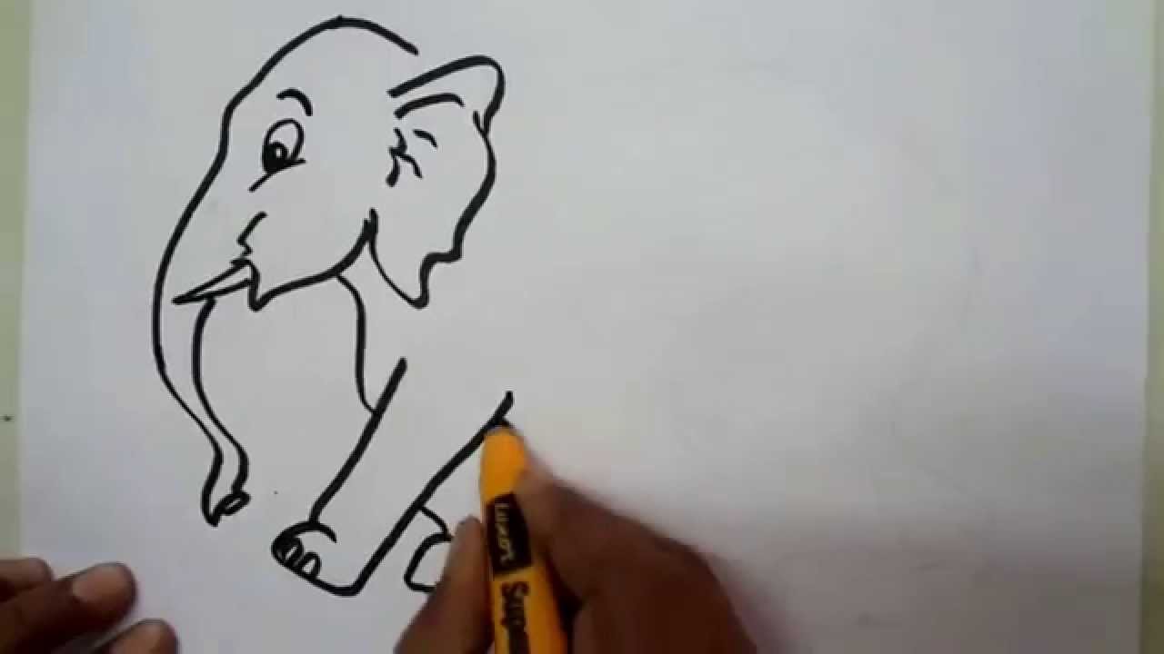 1280x720 How To Draw An Elephant - Decorated Elephant Drawing