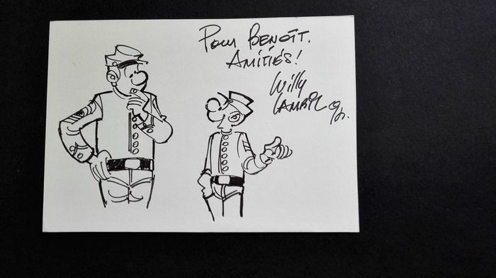 700x393 Lambil, Willy - Dedication Drawing