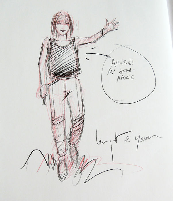 602x700 Le Tueur Aux Mangas + Colored Dedication Drawing - Dedication Drawing