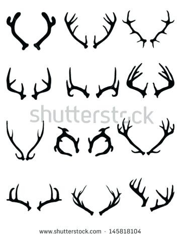 360x470 deer antler drawing how to draw antlers - Deer Antlers Drawing