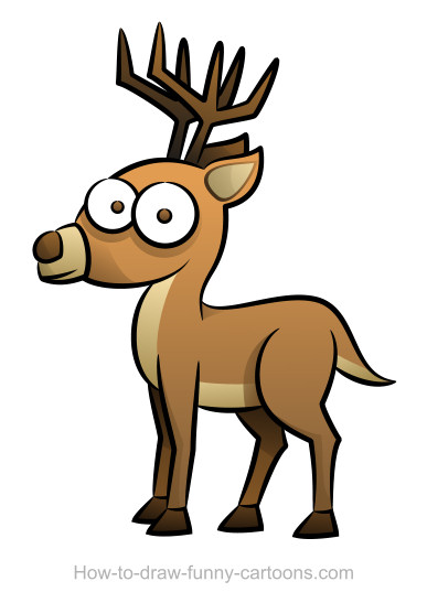 387x547 Deer Drawings - Deer Cartoon Drawing