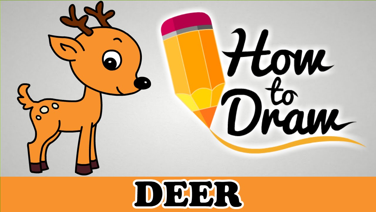 1280x720 How To Draw A Deer - Deer Cartoon Drawing
