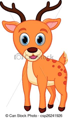 272x470 Vector Illustration Of Happy Deer Cartoon - Deer Cartoon Drawing