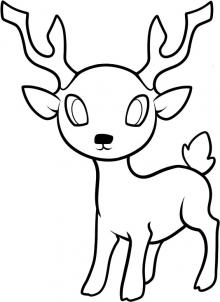 220x302 How To Draw How To Draw A Deer For Kids - Deer Drawing