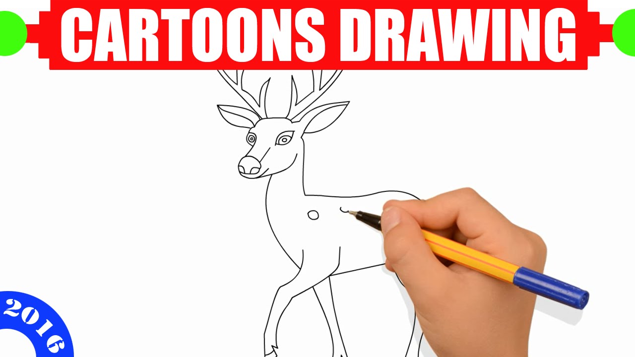 1280x720 how to draw a deer easy for kids in minutes - Deer Drawing Images