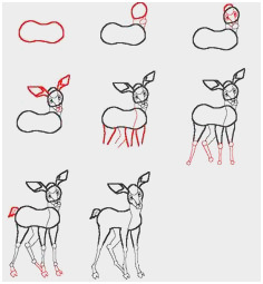 236x255 Digital Drawing Tutorial Beginner Pleasant Images About Deer - Deer Drawing Tutorial