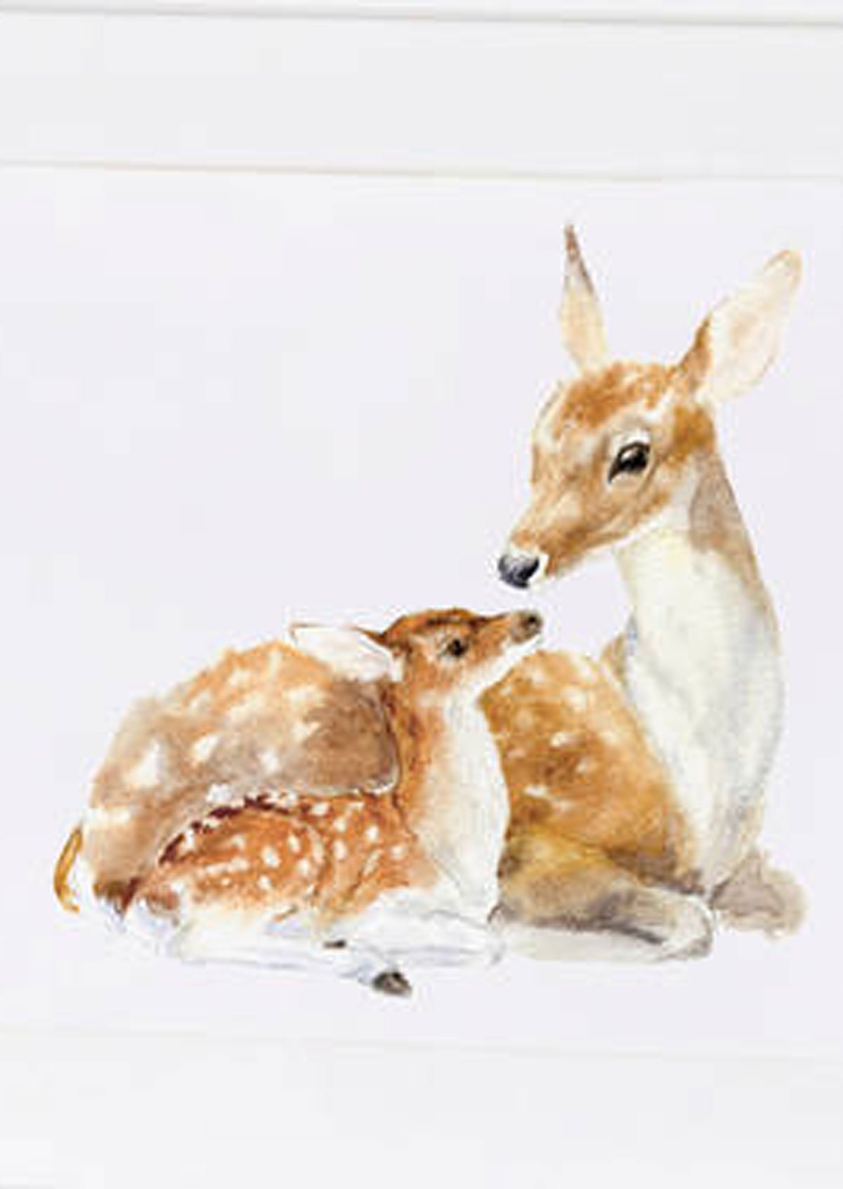 1200x1692 deer family fine art print lime lace - Deer Family Drawing