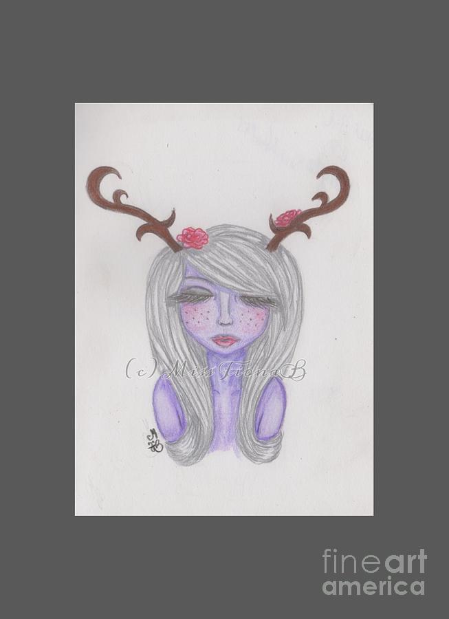 653x900 Deer Girl Drawing - Deer Girl Drawing