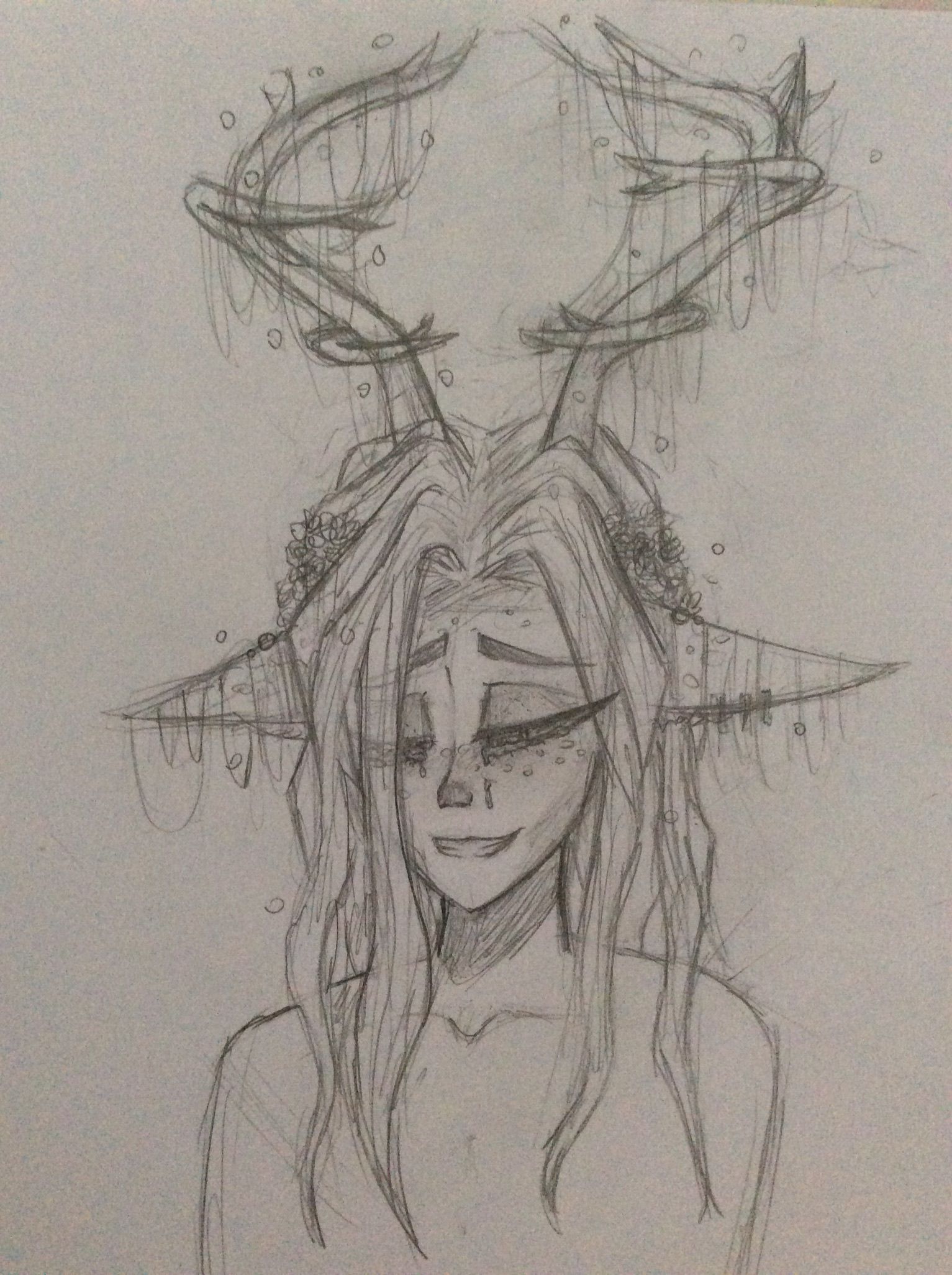 1533x2052 Deer Girl Drawing Drawings Drawings, Deer Girl, My Drawings - Deer Girl Drawing