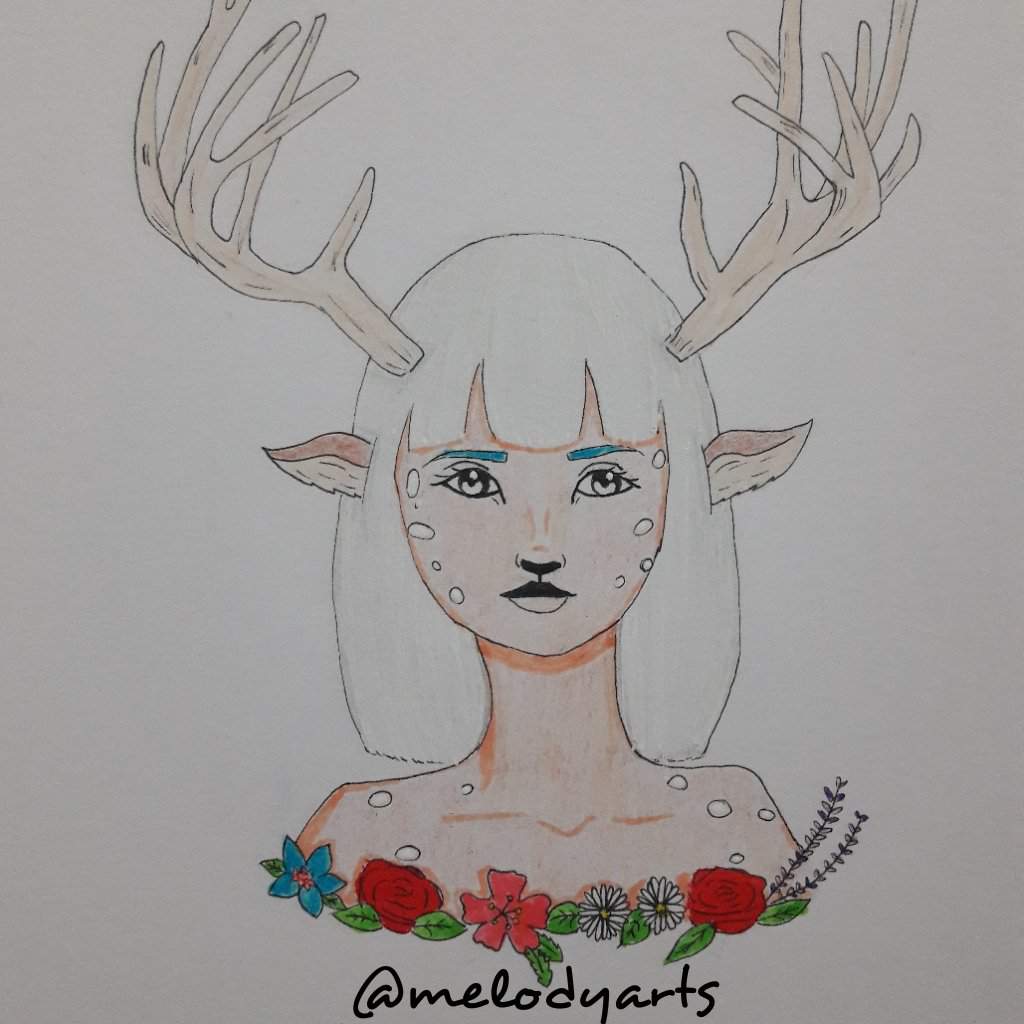 1024x1024 Deer Girl Drawing Amino - Deer Girl Drawing