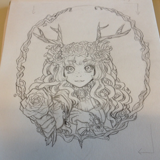320x320 drew this deer girl during lectures today o i really felt - Deer Girl Drawing