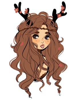 266x350 Art - Deer Girl Drawing