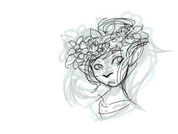 602x452 Deer Girl - Deer Girl Drawing