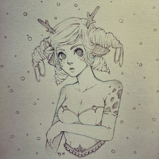 320x320 Deer Girl - Deer Girl Drawing