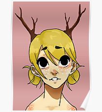 210x230 Anime Deer Girl Drawing Posters Redbubble - Deer Girl Drawing