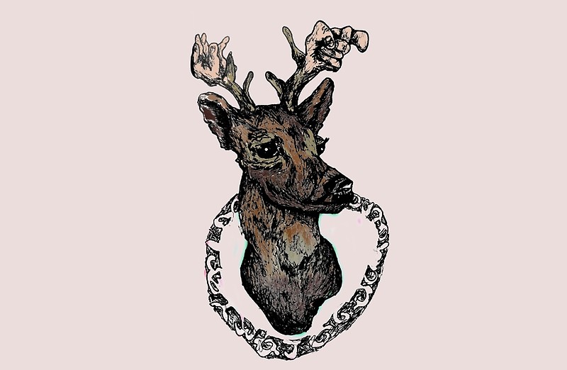 800x522 Tumblr Deer Head Laptop Skins - Deer Head Drawing Tumblr