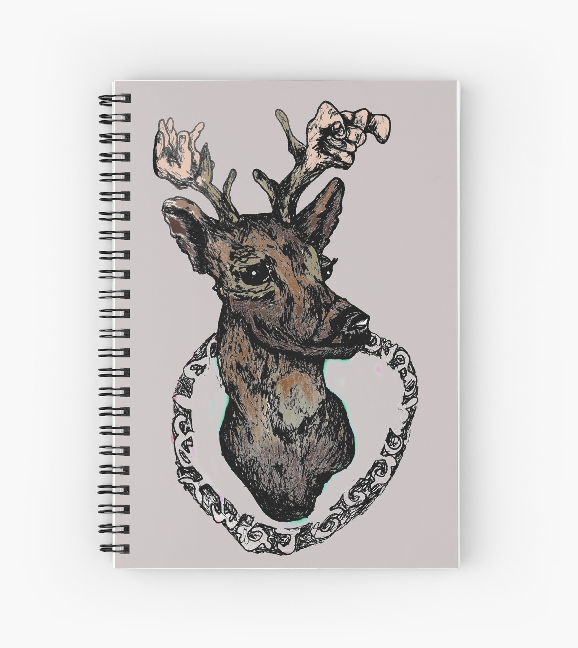 1171x1313 Tumblr Deer Head Spiral Notebooks - Deer Head Drawing Tumblr