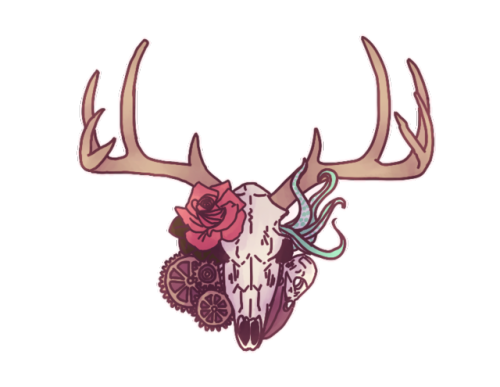 500x387 collection of free fawn drawing skull download on ui ex - Deer Head Drawing Tumblr
