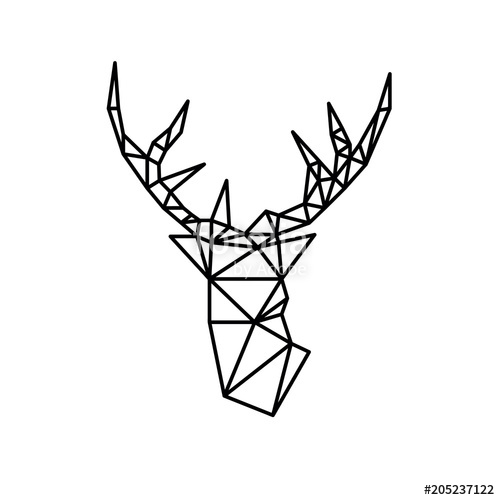 Deer Head Line Drawing at PaintingValley.com | Explore collection of ...