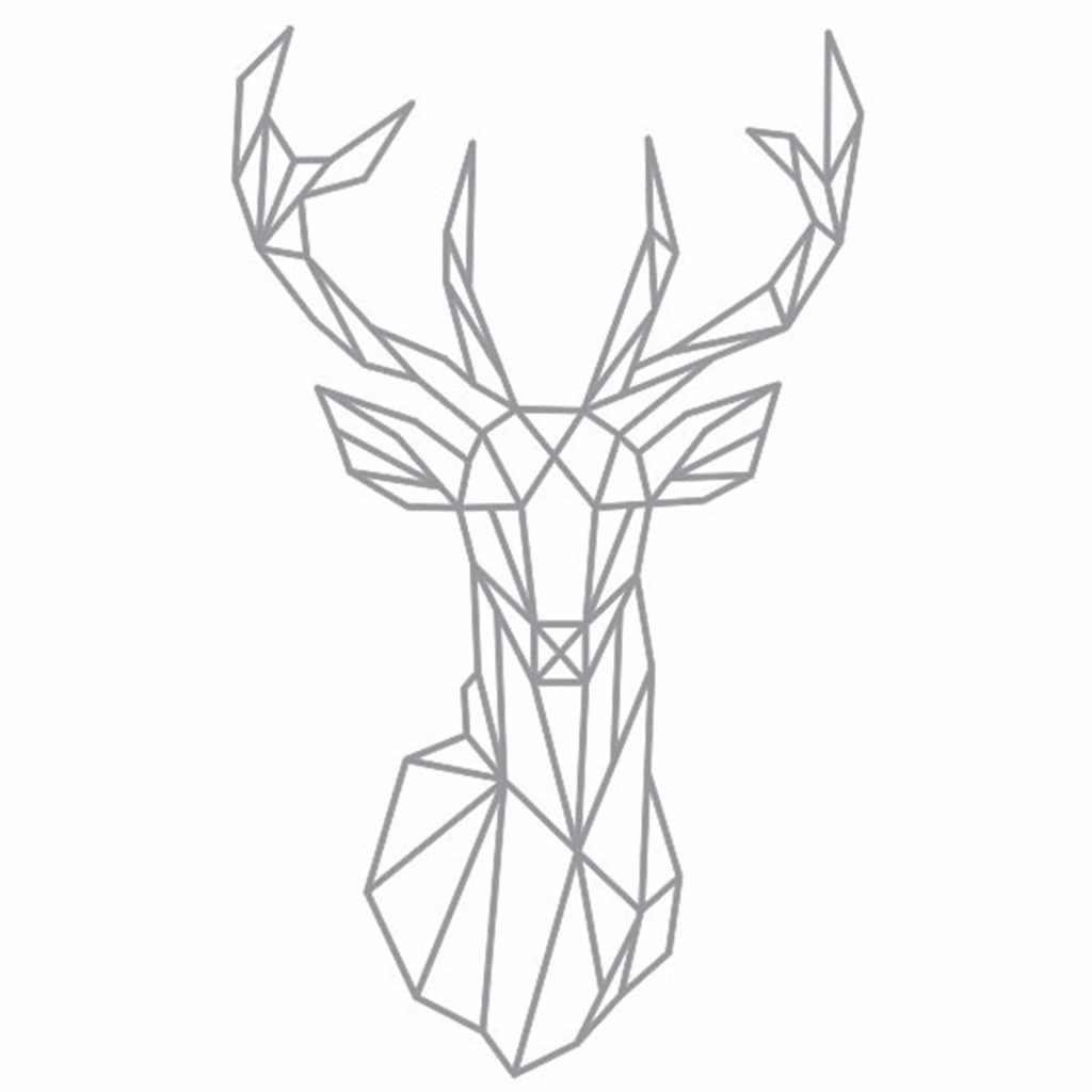 1024x1024 Detail Feedback Questions About Christmas Deer Wall Sticker Design - Deer Head Line Drawing