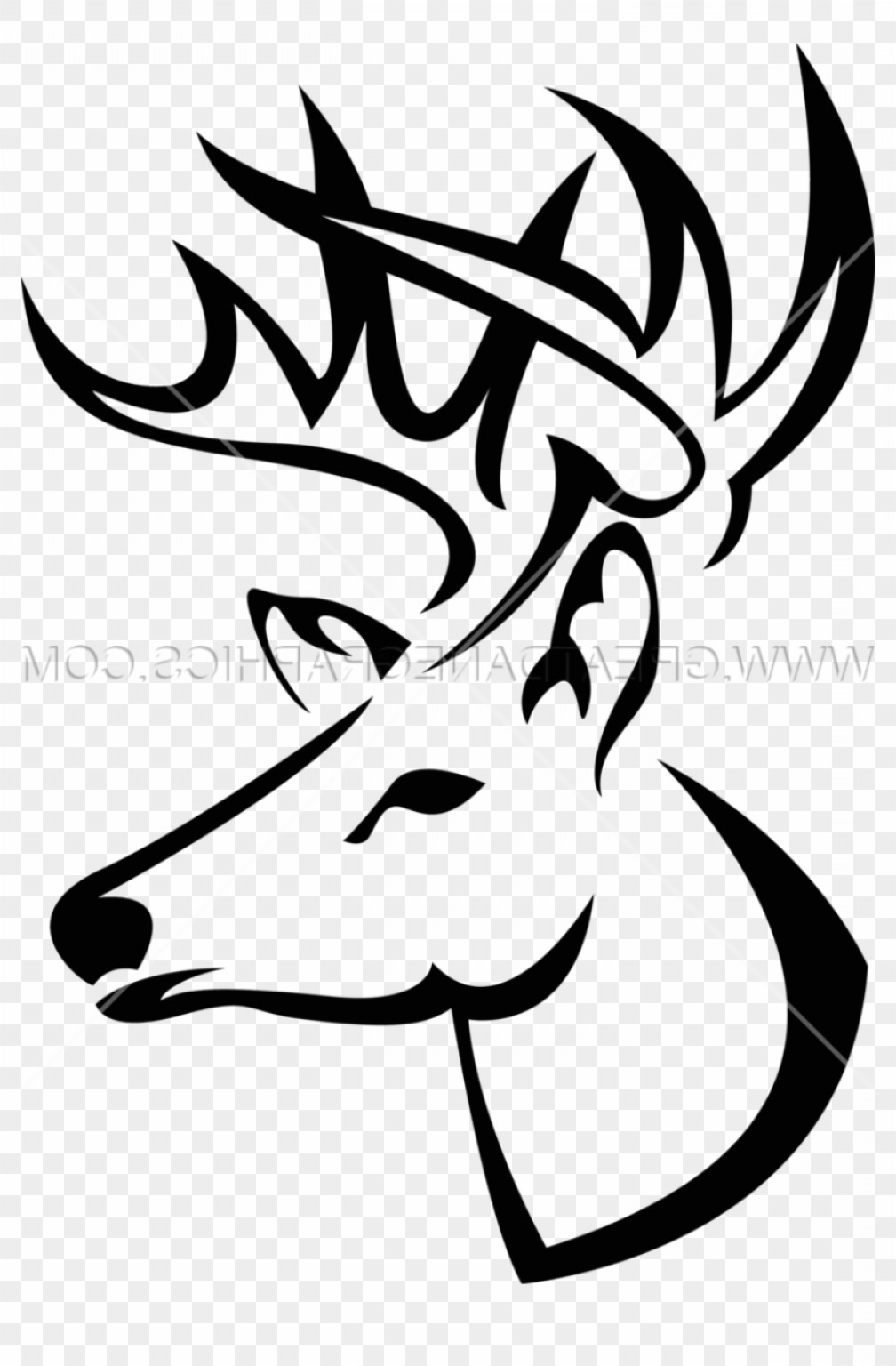 1008x1536 Miadbmbadeer Skull Art Download Buck Head Line Drawing Soidergi - Deer Head Line Drawing