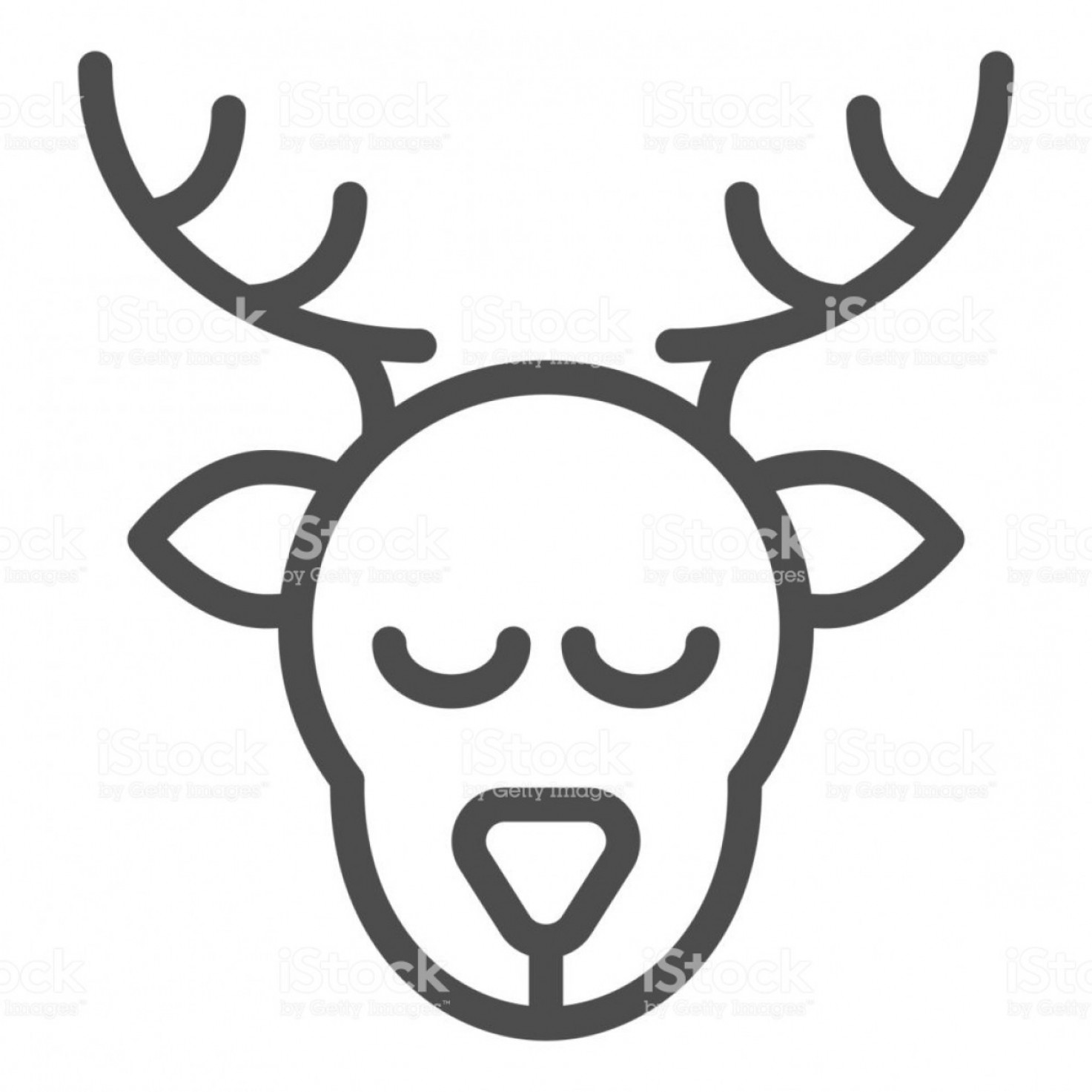 1473x1473 christmas deer head vector arenawp - Deer Head Line Drawing