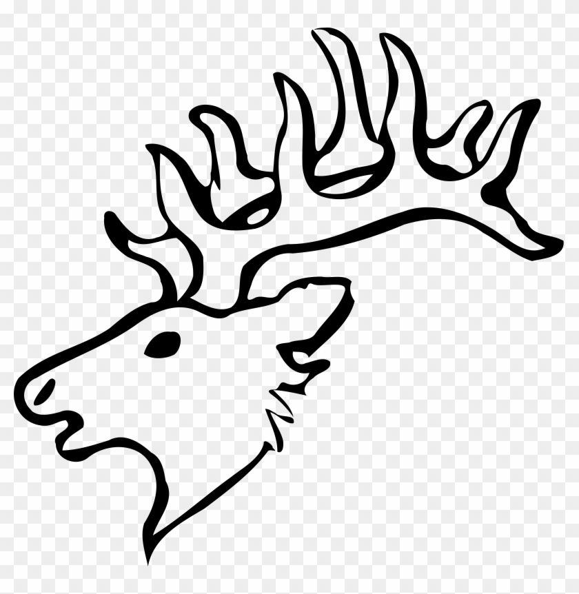 840x862 Deer Head Clip Art - Deer Head Line Drawing