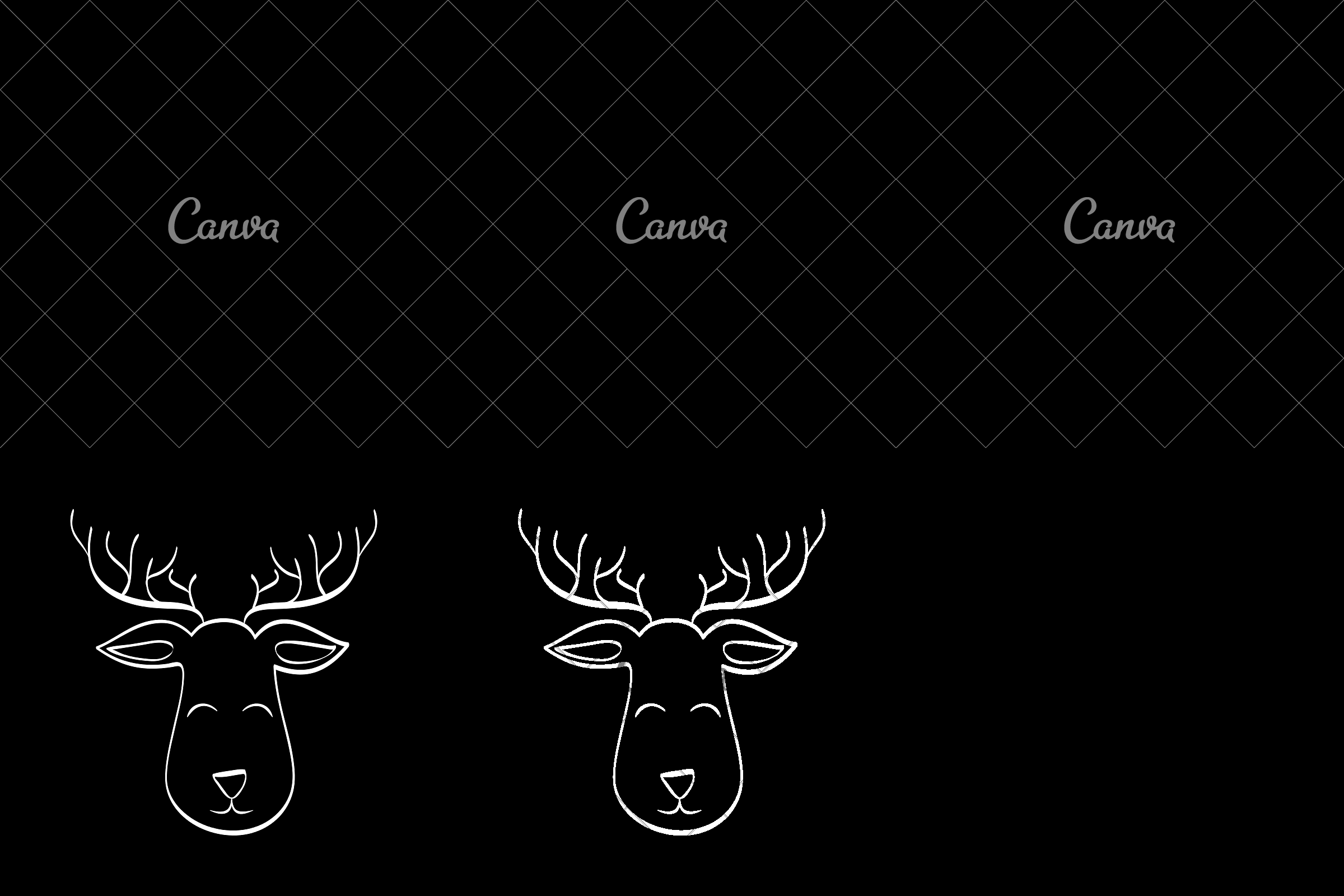2400x1600 Deer Head Outline Drawing - Deer Head Outline Drawing