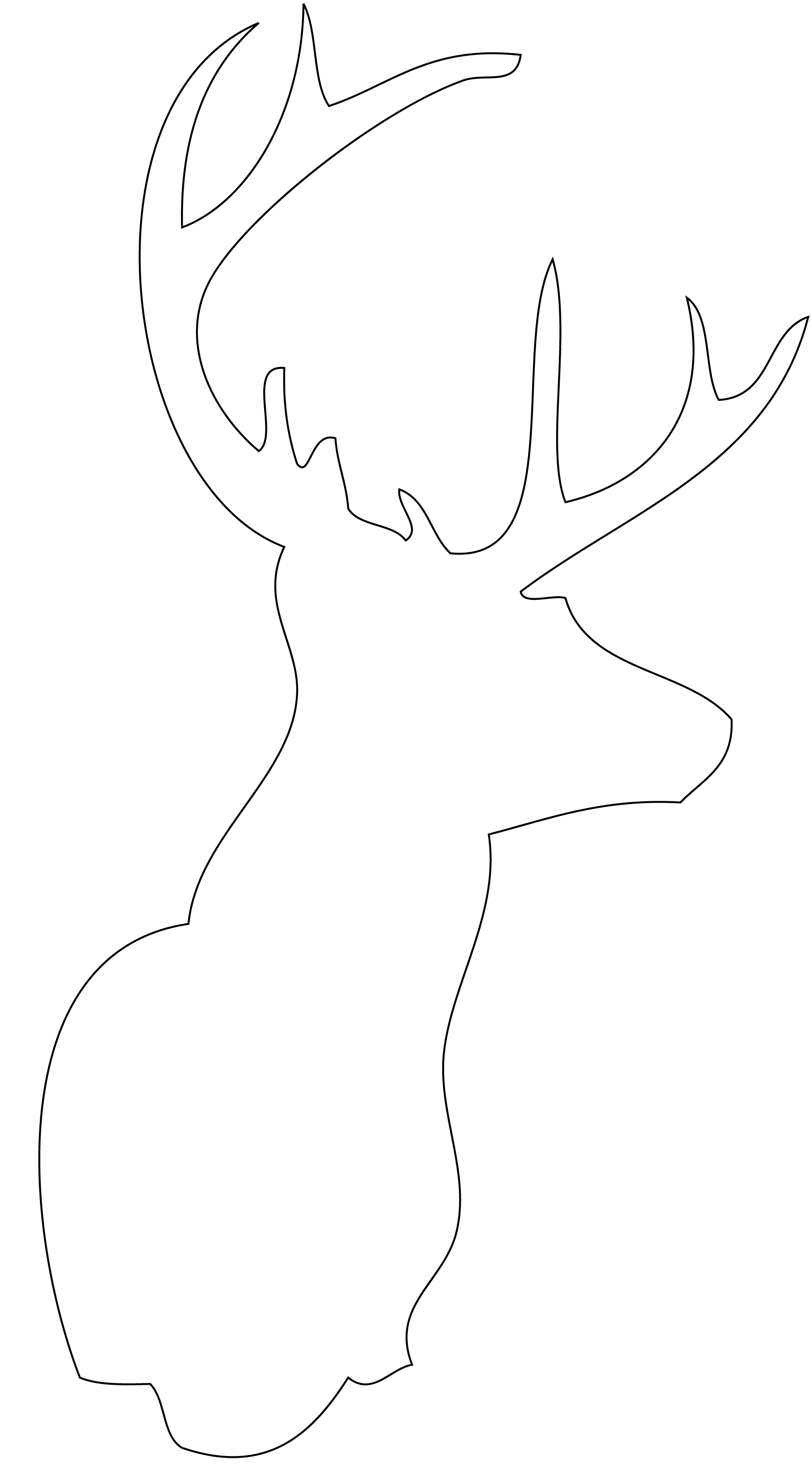 Deer Head Outline Drawing at Explore collection of