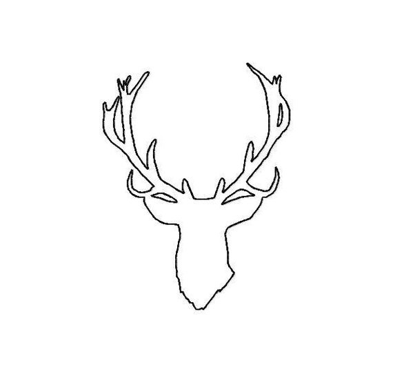 Deer Head Outline Drawing at PaintingValley.com | Explore collection of