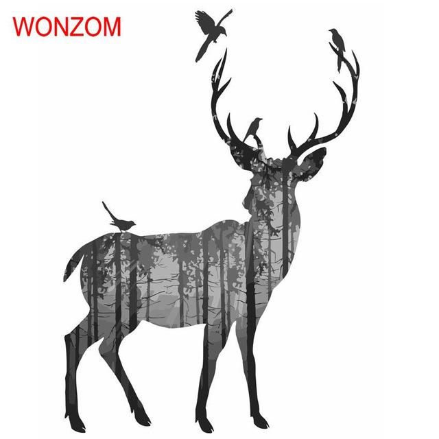 640x640 Deer Animal Painting - Deer In Forest Drawing