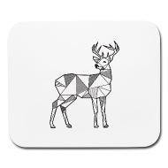 190x190 deer geometric polygon gift idea hipster animal mouse pad - Deer Line Drawing