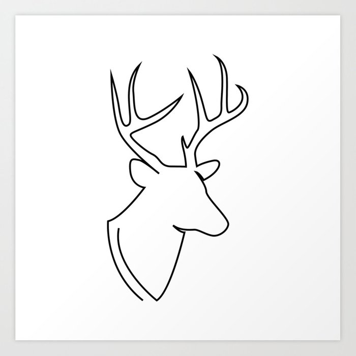 Deer Line Drawing at PaintingValley.com | Explore collection of Deer ...