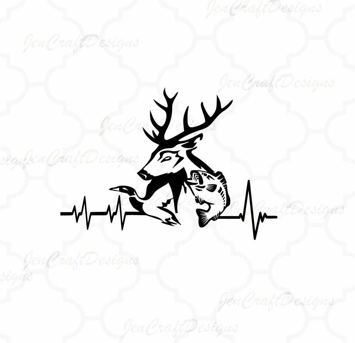 1187x1146 Duck Outline Drawing New Duck Deer Fish Cutting Hunting - Deer Outline Drawing