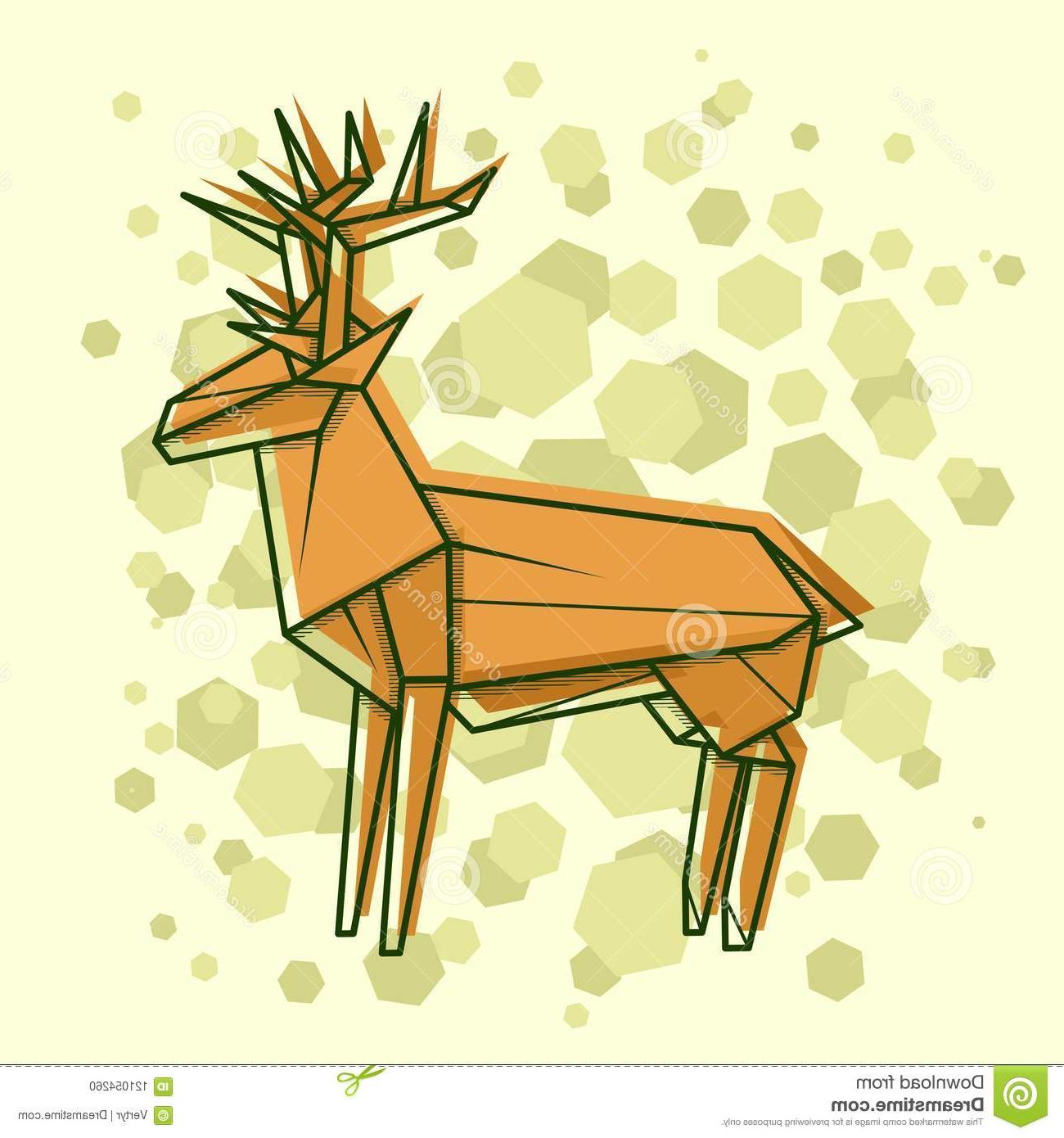 1300x1390 Vector Abstract Illustration Deer Simple Drawing Outline - Deer Outline Drawing