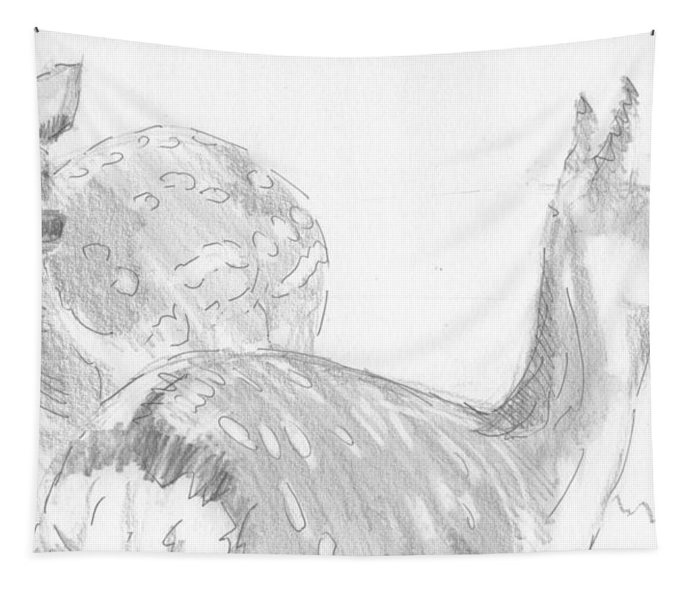 1000x851 Deer Pencil Drawing Tapestry For Sale - Deer Pencil Drawings