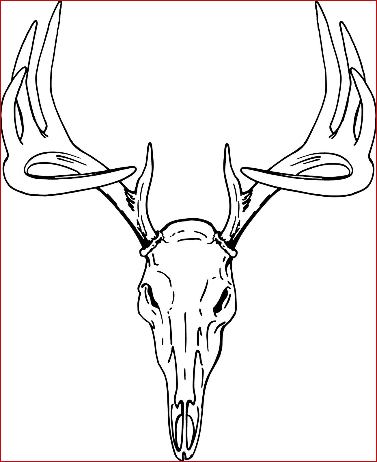 1306x1600 Showcase Deer Skull Drawing Collection Of Drawing Ideas - Deer Skull Drawing