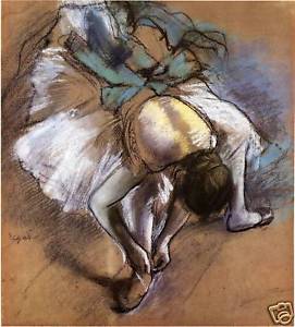 271x300 degas dancer drawings tying her slipper - Degas Ballerina Drawing