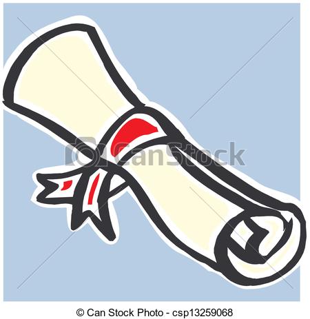 450x463 diploma degree clip art vector - Degree Drawing