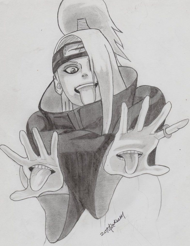 785x1018 Deidara Pencil Drawing Mechanical Penci Pencil Draw - Deidara Drawing